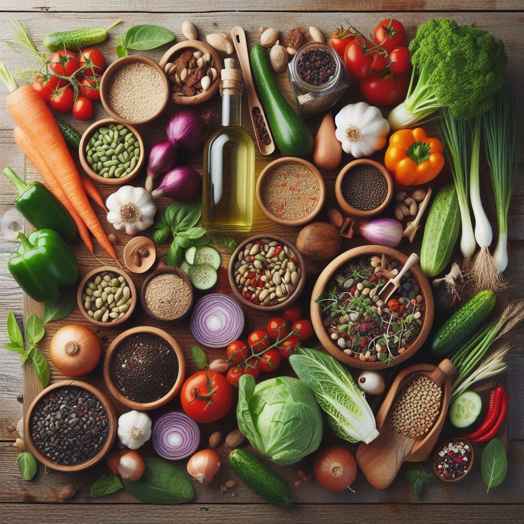 Seed starting mix for vegetables on a table