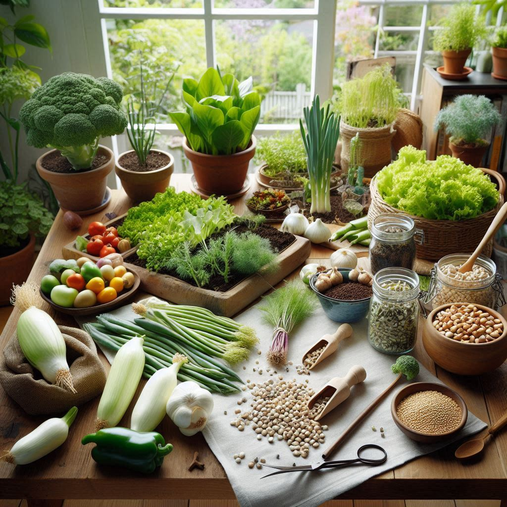 A garden with Japanese vegetable seeds